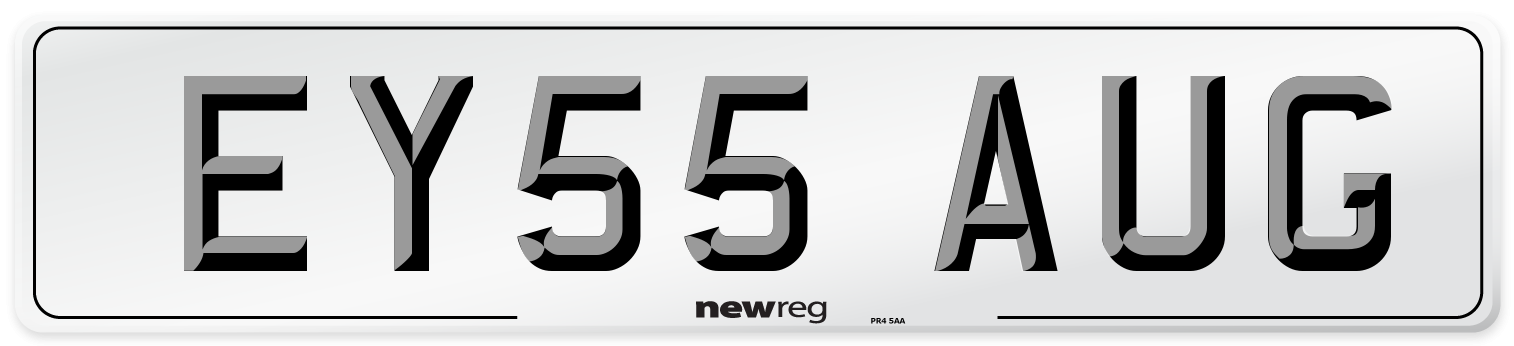 EY55 AUG Number Plate from New Reg